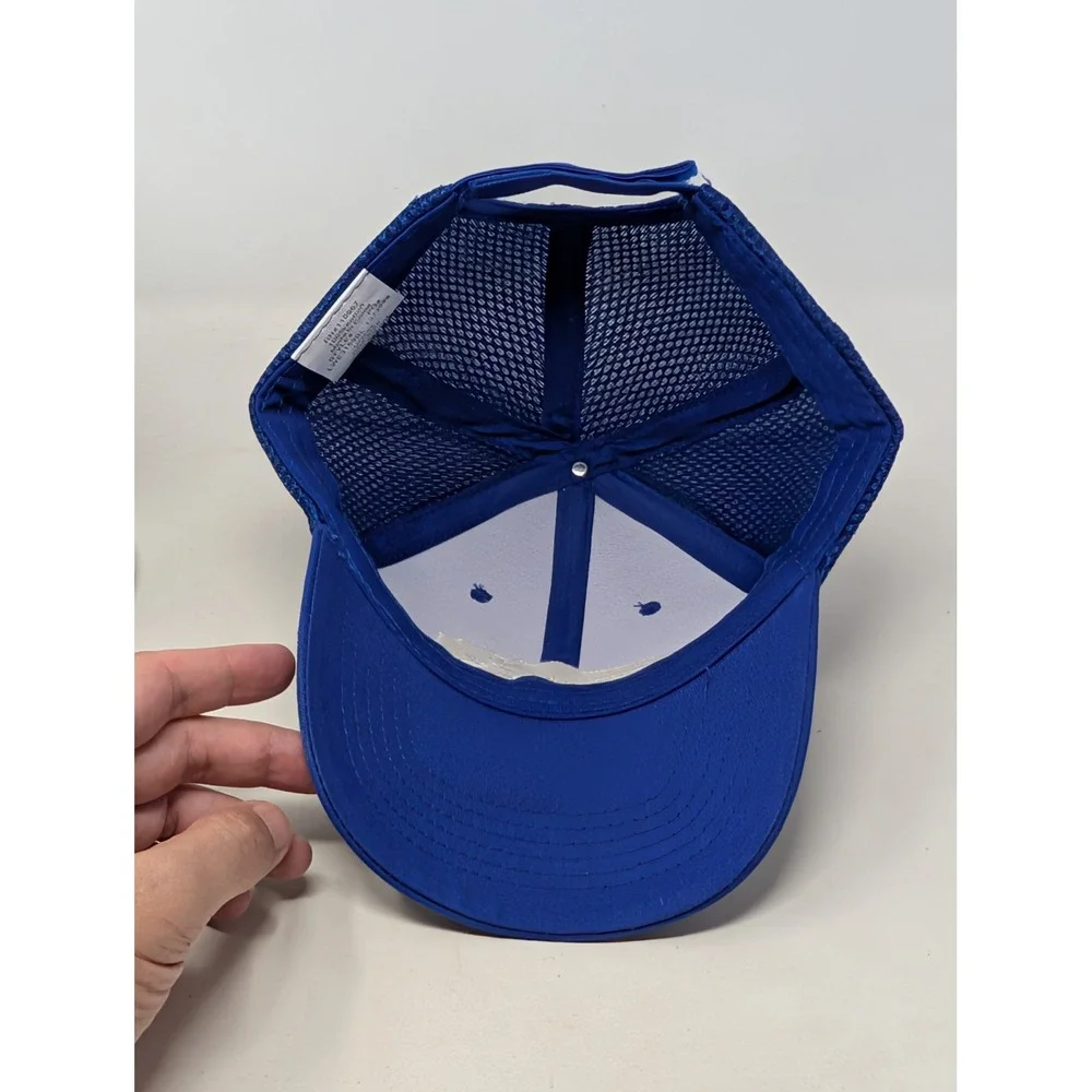 Lowes Employee Trucker Hat Blue Mesh Adjustable Snapback Cap LWE3159BL Logo